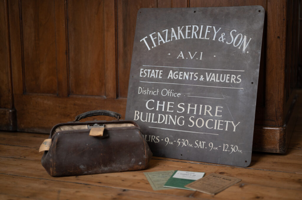 Historic T. Fazakerley & Son estate agents and valuers sign
